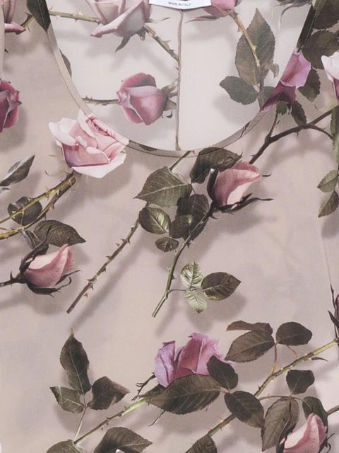 Blumarine floral-print bodysuit - Grey