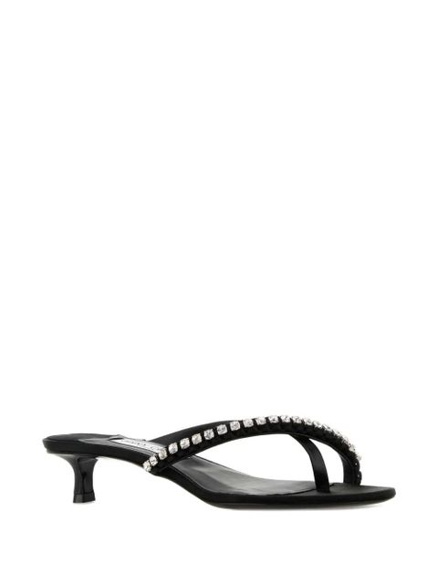 Jimmy Choo rhinestone-embellished heeled sandals - Black - zdjęcie produktu nr 2