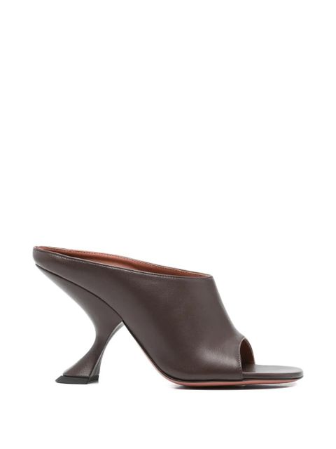 Amina Muaddi Taylor open toe mules - Brown - zdjęcie produktu nr 1