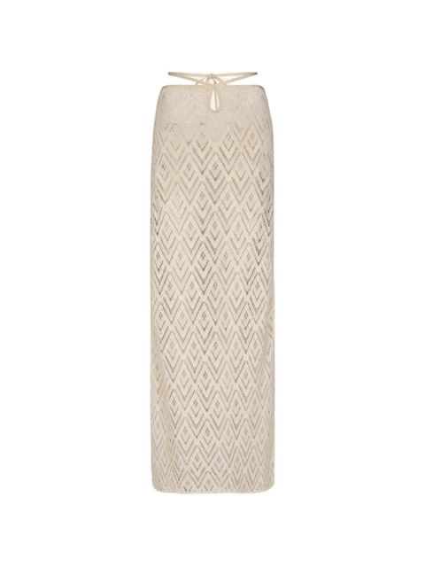 Johanna Ortiz Soul embroidered midi skirt - Neutrals - zdjęcie produktu nr 1