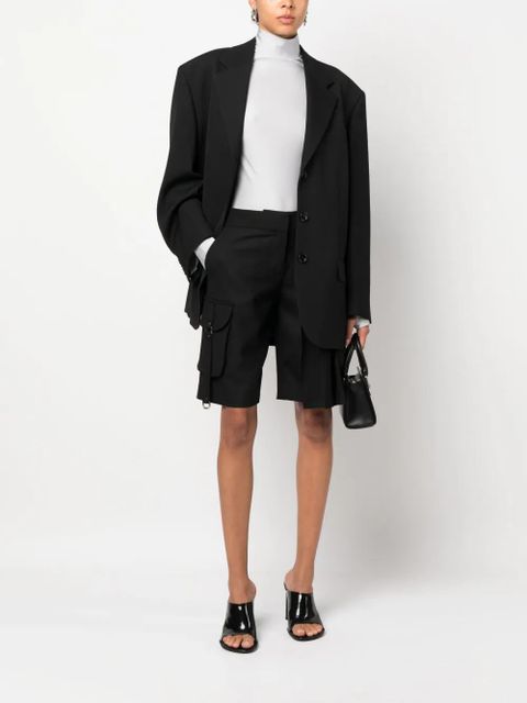 Off-White pleated cargo shorts - Black