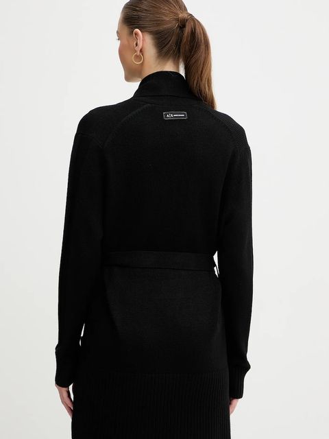 Armani Exchange kardigan z dodatkiem wełny damski kolor czarny XW000766 AF13774 - zdjęcie produktu nr 2