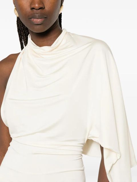 Aya Muse Elena cape-detail mini dress - White