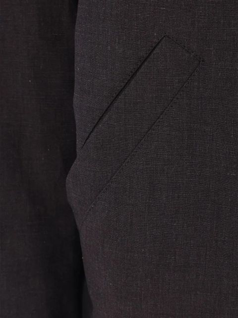 Balenciaga high-collar padded-shoulder jacket - Black