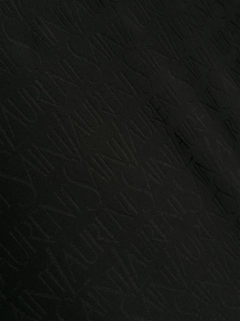 Saint Laurent logo-jacquard scarf - Black