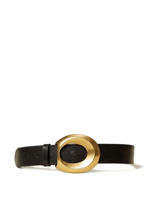 TWINSET oval-buckle leather belt - Black - zdjęcie produktu nr 1