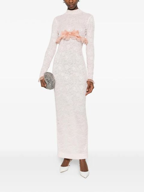Alessandra Rich bow lace dress - Pink - zdjęcie produktu nr 2