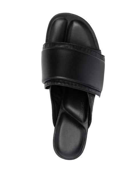 Jacquemus Les Mules Aqua 80mm leather mules - Black
