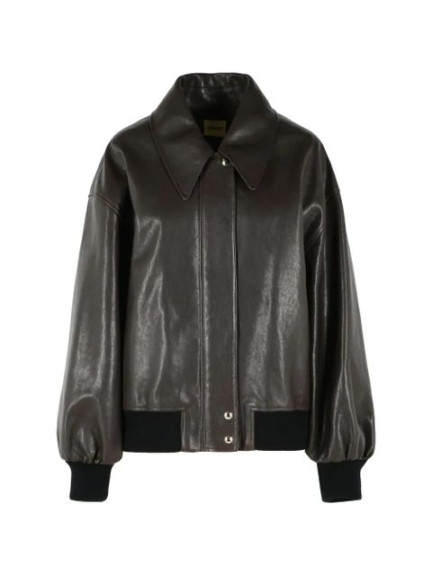 KHAITE pointed collar sheepskin jacket - Brown - zdjęcie produktu nr 1