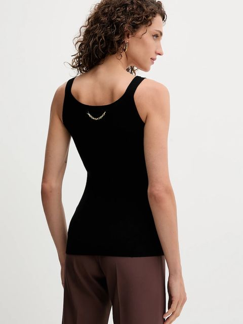 Elisabetta Franchi top z dodatkiem wełny kolor czarny TK63B57E2 - zdjęcie produktu nr 2