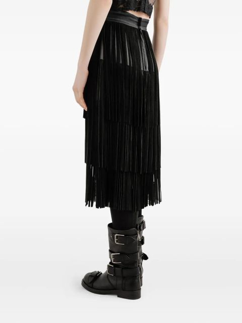 Dolce & Gabbana fringed organza skirt - Black - zdjęcie produktu nr 2