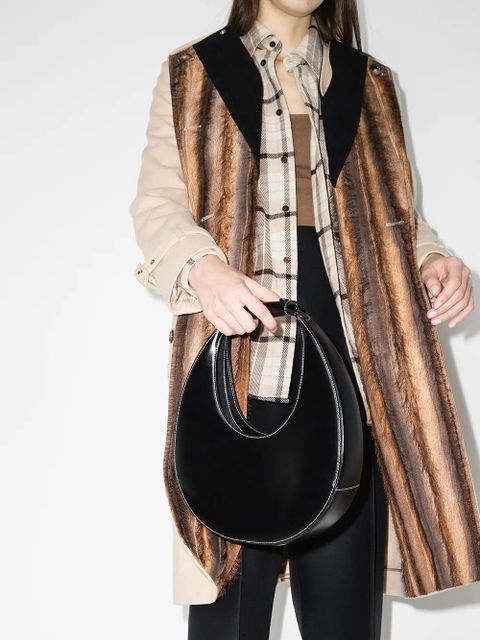 STAUD Moon leather tote bag - Black