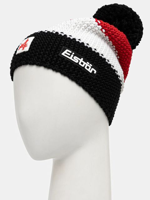 Eisbar czapka z domieszką wełny Star Pompon MÜ SA kolor czerwony E33172