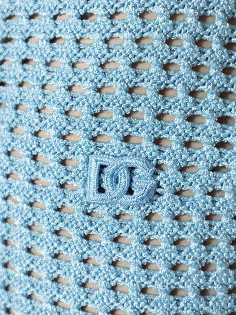 Dolce & Gabbana square-neck sleeveless midi dress - Blue