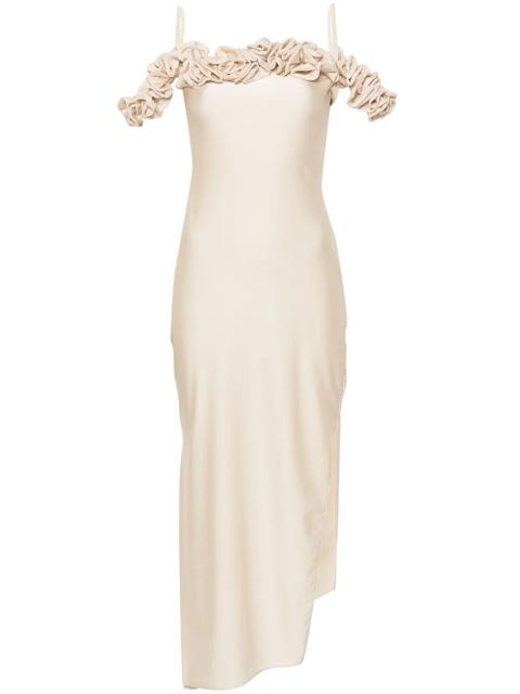 Coperni ruffle-detail maxi dress - Neutrals - zdjęcie produktu nr 1