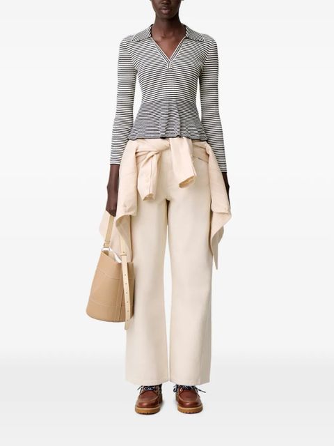 Claudie Pierlot striped long-sleeve top - White - zdjęcie produktu nr 2