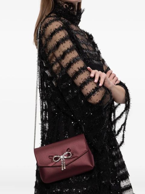 Jimmy Choo mini bow-detail shoulder bag - Red