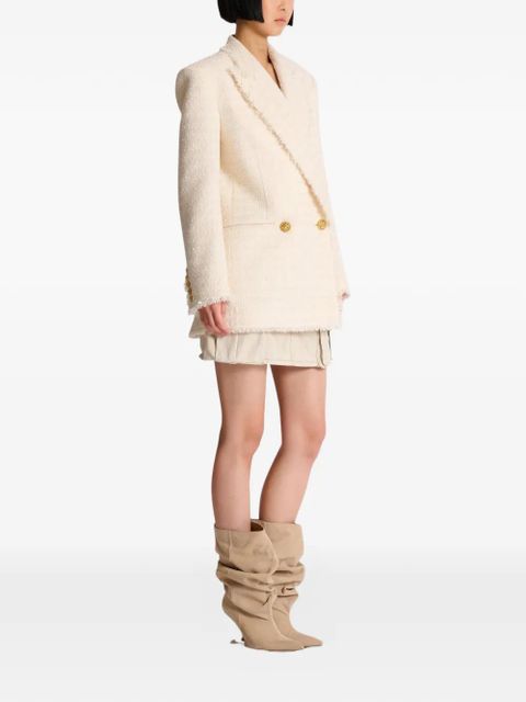 Balmain fringed two-button tweed jacket - Neutrals - zdjęcie produktu nr 2