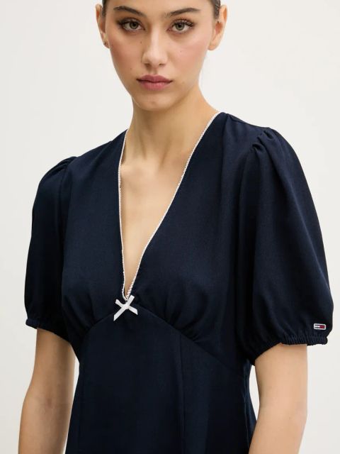 Tommy Jeans sukienka kolor granatowy mini rozkloszowana DW0DW20337
