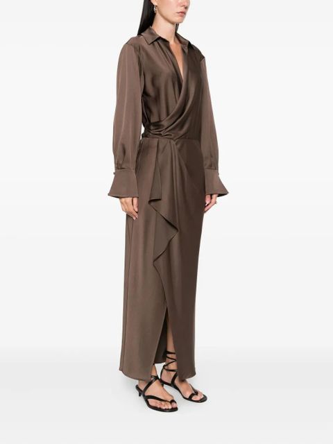 Simkhai wrap-front maxi dress - Brown