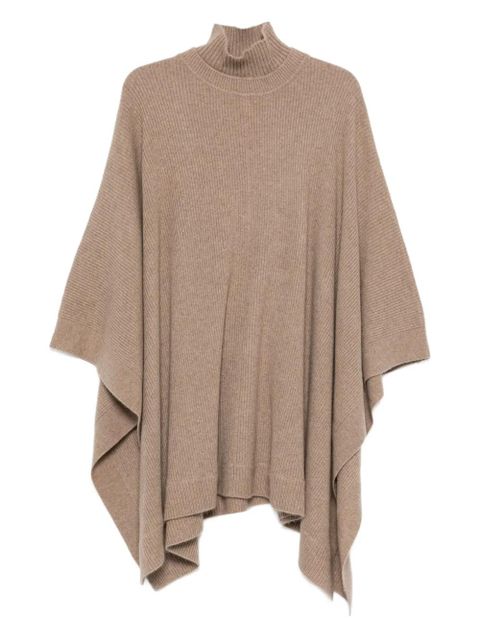 Max Mara funnel-neck poncho - Neutrals - zdjęcie produktu nr 1