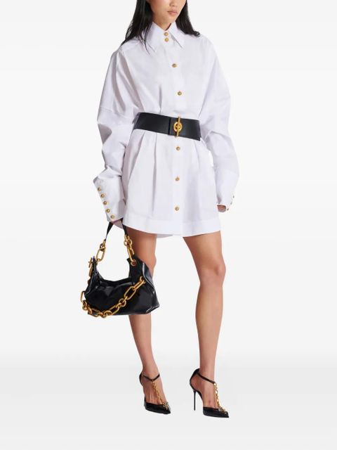 Balmain buttoned poplin shirt dress - White - zdjęcie produktu nr 2