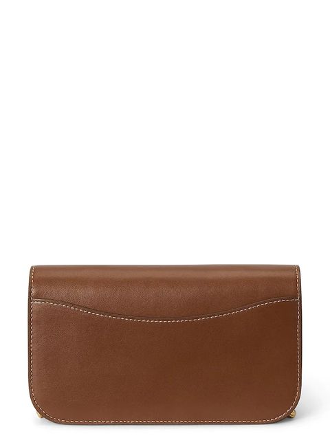 Polo Ralph Lauren portfel skórzany damski kolor brązowy 427P04993