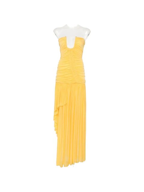 Christopher Esber Orion ruched-bodice maxi dress - Yellow - zdjęcie produktu nr 1