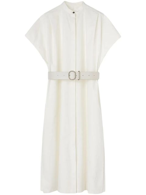 Jil Sander collarless belted shirt dress - White - zdjęcie produktu nr 1
