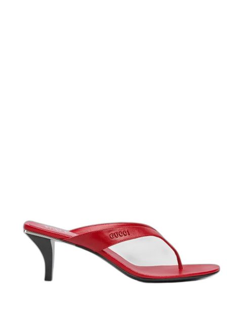 Gucci 55mm Vittoria leather heeled sandals - Red - zdjęcie produktu nr 1