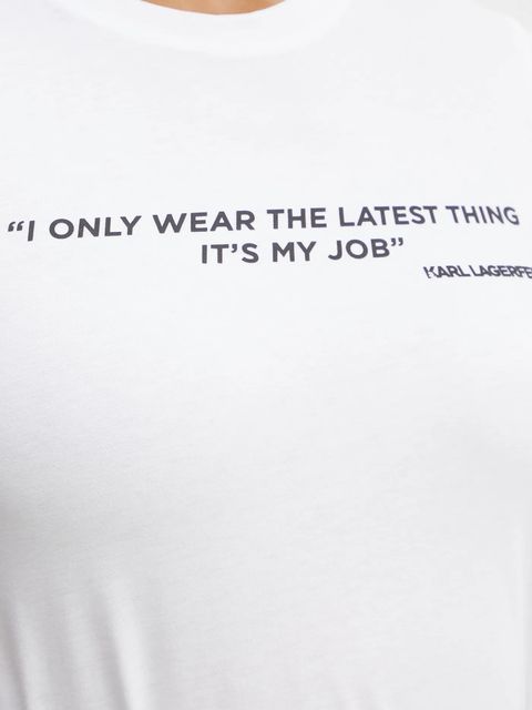 Karl Lagerfeld t-shirt bawełniany damski kolor biały A1W17068