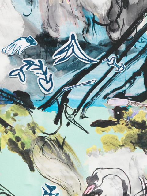 Vivienne Westwood graphic-print scarf - Blue - zdjęcie produktu nr 2