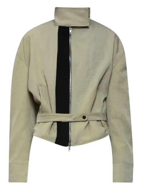 Christopher Esber belted panelled jacket - Green - zdjęcie produktu nr 1
