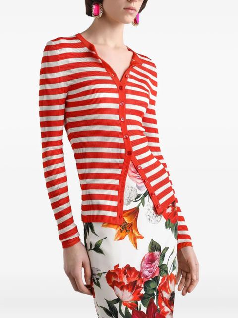 Dolce & Gabbana striped cardigan - Red