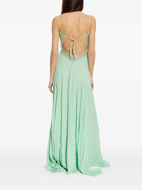 Blumarine lace-detail maxi dress - Green