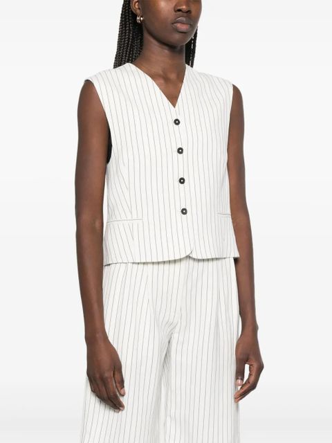 LouLou de Saison striped waistcoat - White - zdjęcie produktu nr 2