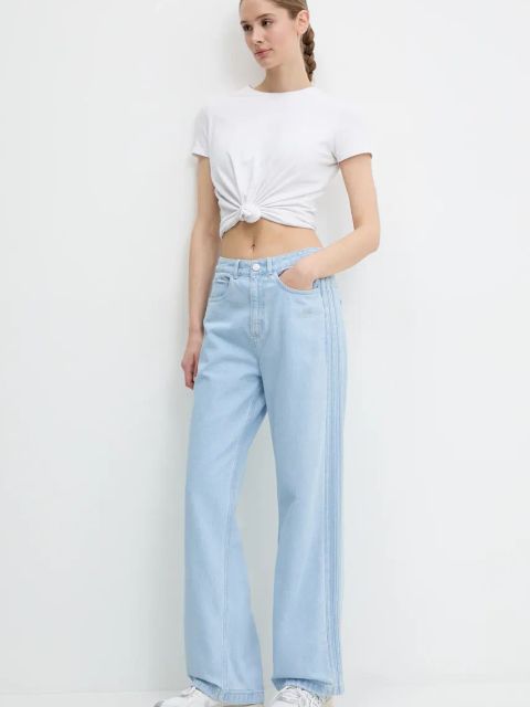 adidas Originals jeansy Essential damskie high waist JD4757