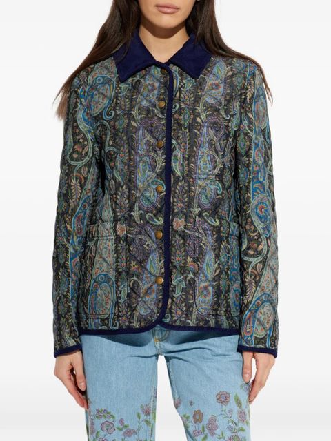 ETRO paisley collared jacket - Grey