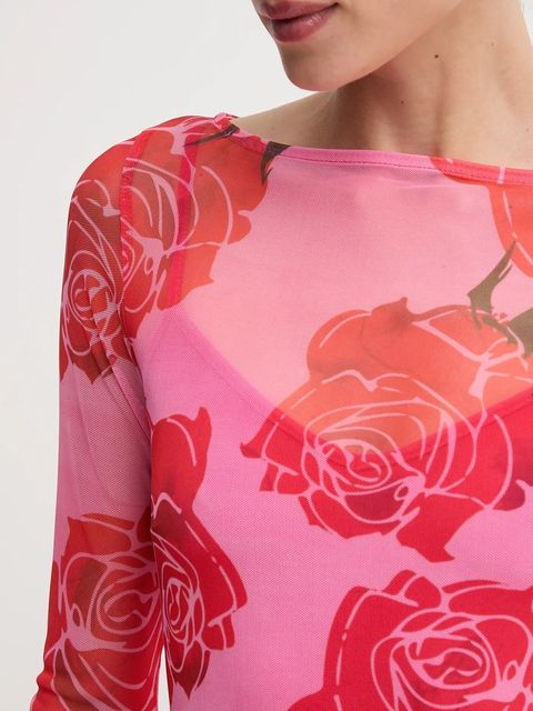 Never Fully Dressed sukienka kolor różowy maxi dopasowana NFDDR2830