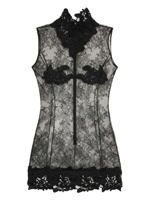 Blumarine high-neck mini dress - Black - zdjęcie produktu nr 1