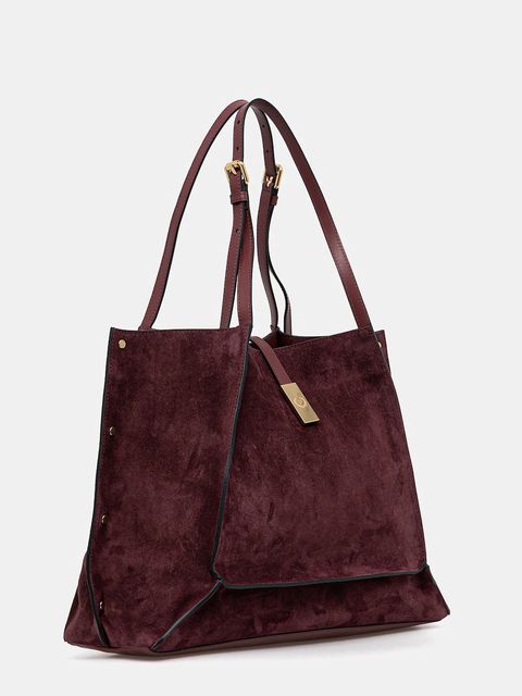 Pollini torebka zamszowa kolor bordowy PC4415PP0N QI1 - zdjęcie produktu nr 2