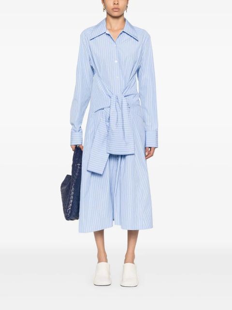 Jil Sander striped midi dress - Blue