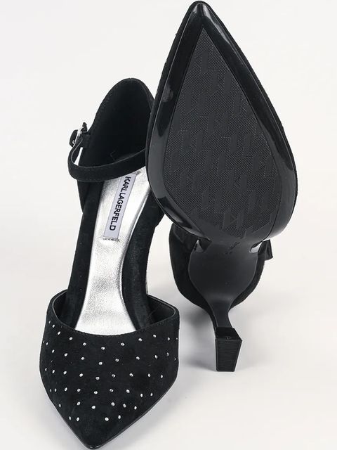 Karl Lagerfeld szpilki zamszowe PREMIERE 90