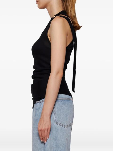 Jean Paul Gaultier twisted double-layer tank top - Black