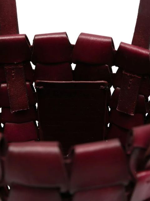 DRAGON DIFFUSION woven leather tote bag - Red