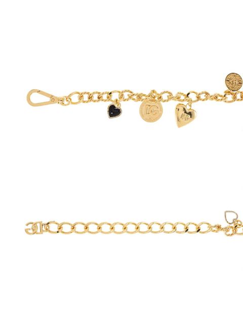 Dolce & Gabbana logo-charm chain belt - Gold - zdjęcie produktu nr 2