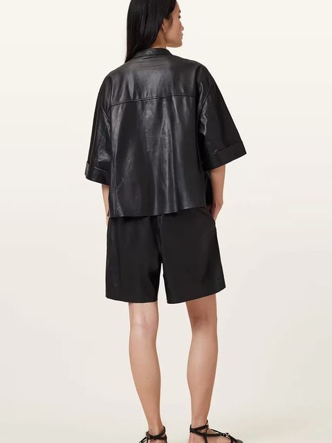 AllSaints szorty skórzane ARLA