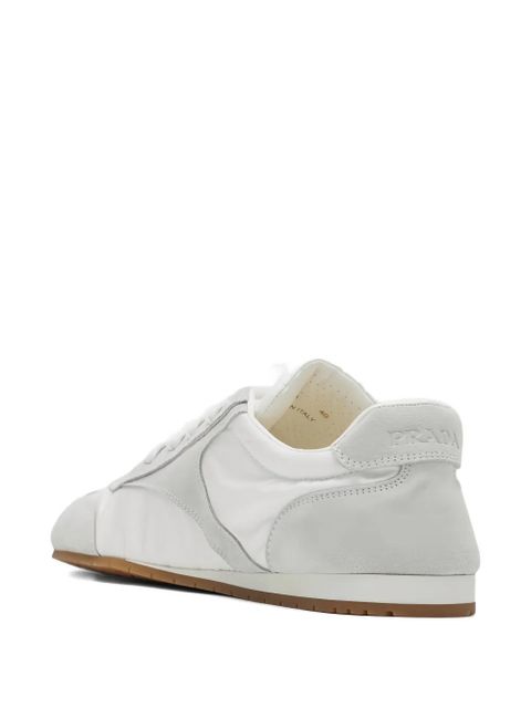 Prada suede-panel sneakers - White