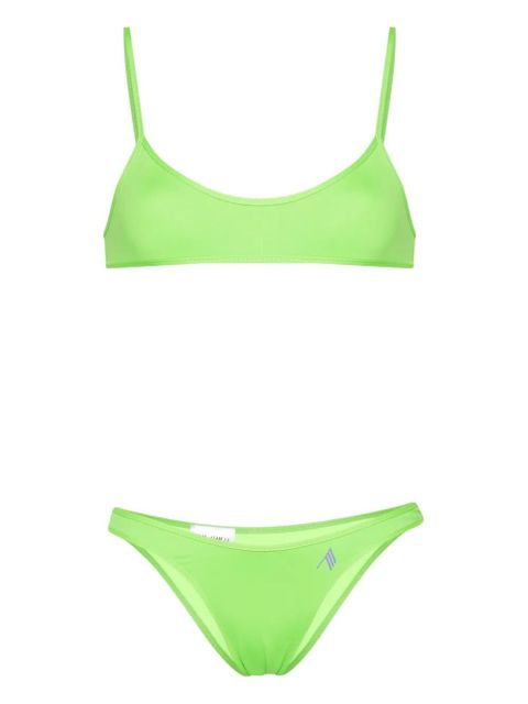The Attico rubberised-logo bikini - Green - zdjęcie produktu nr 1