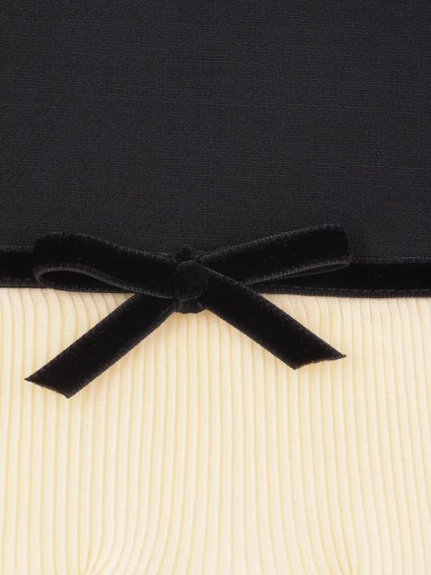 Valentino Garavani pleated-trim bow skirt - Black